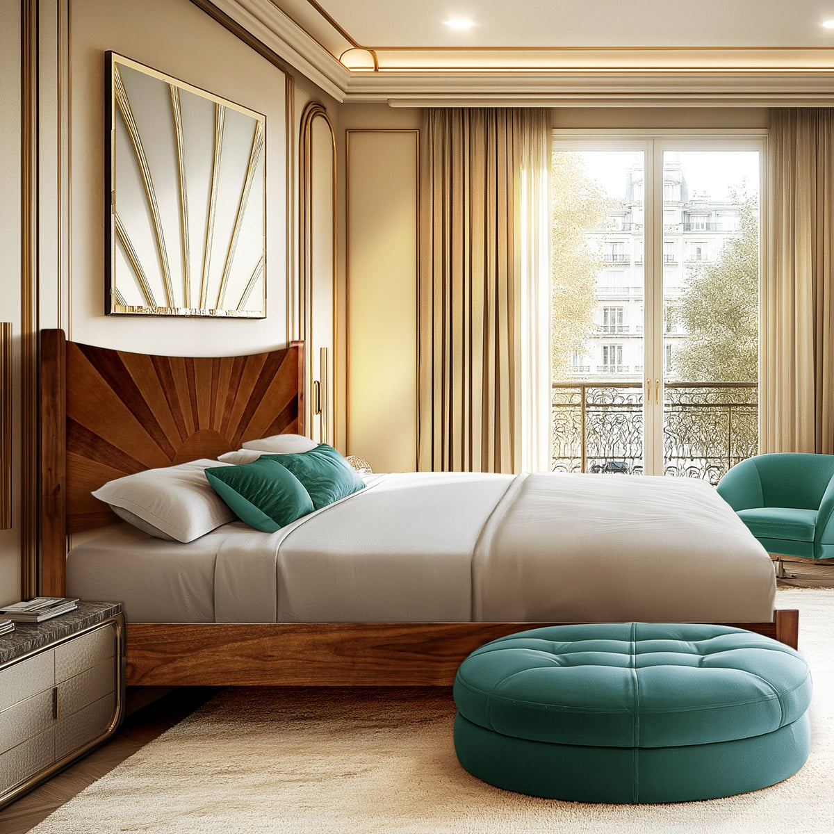 Sunset Solid Wood Bed Frame