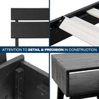 Aurora Solid Wood Bed Frame & Nightstand
