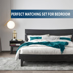 Aurora Solid Wood Bed Frame & Nightstand