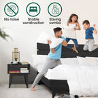 Aurora Solid Wood Bed Frame & Nightstand