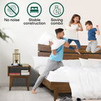 Aurora Solid Wood Bed Frame & Nightstand