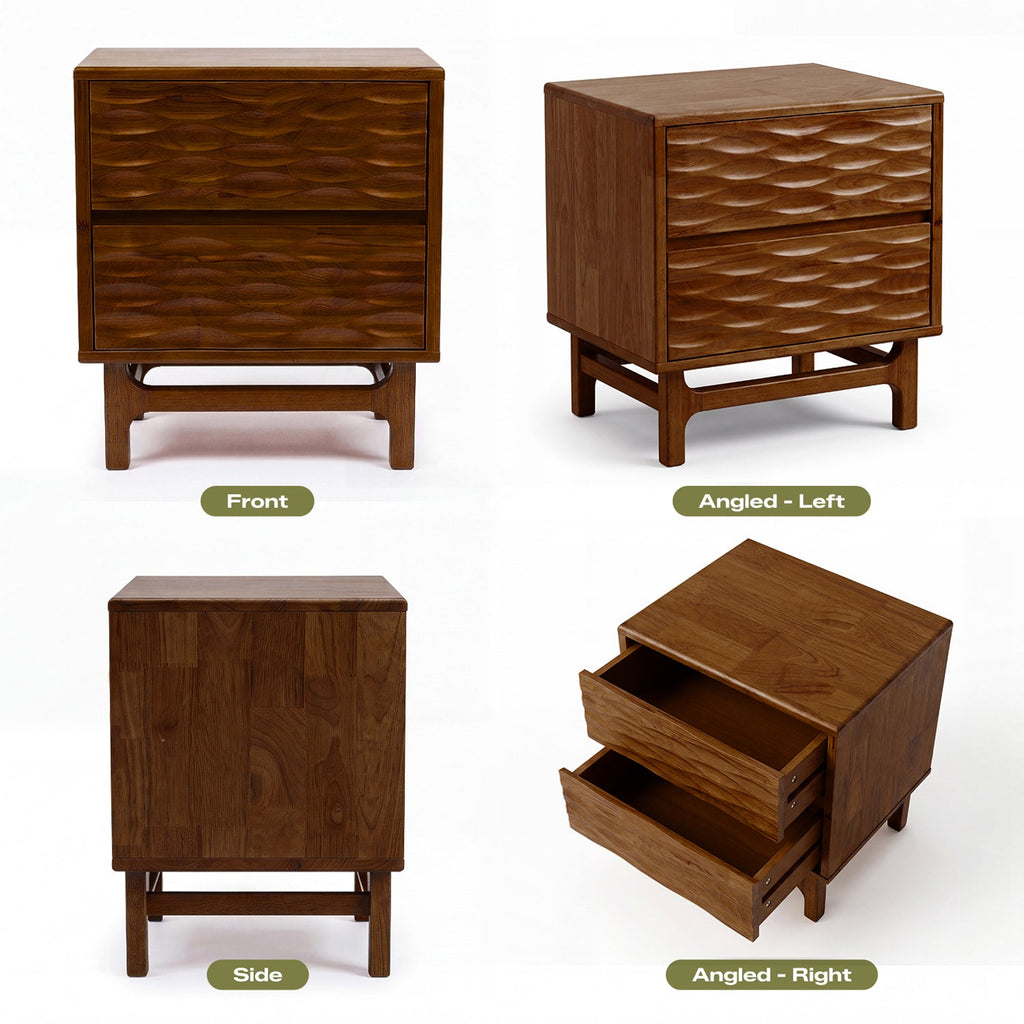 Elara Solid Wood Nightstand