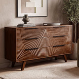 Harmony Solid Wood Dresser with 6 Drawers
