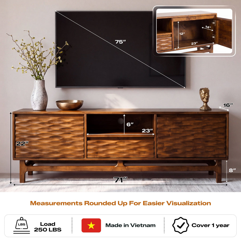 Elara Solid Wood TV Stand