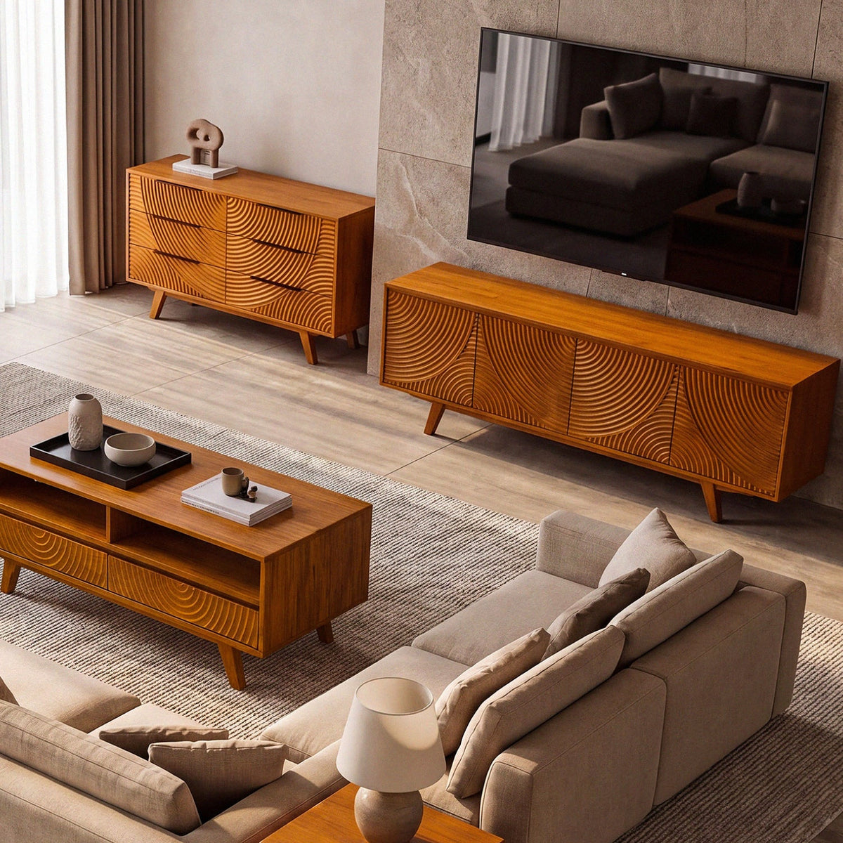 Harmony Wood TV Stand
